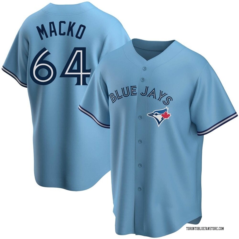 Adam Macko Men's Toronto Blue Jays Powder Alternate Jersey - Blue Replica