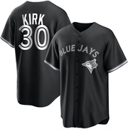 Alejandro Kirk Men's Toronto Blue Jays Jersey - Black/White Replica