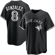 Alex Gonzalez Men's Toronto Blue Jays Jersey - Black/White Replica