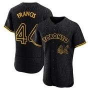 Bowden Francis Men's Toronto Blue Jays Snake Skin City Jersey - Black Authentic