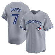 Bradley Zimmer Men's Toronto Blue Jays Away Jersey - Gray Limited