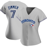 Bradley Zimmer Women's Toronto Blue Jays Road Jersey - Gray Replica