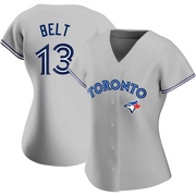 Brandon Belt Women's Toronto Blue Jays Road Jersey - Gray Authentic