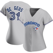 Brett de Geus Women's Toronto Blue Jays Road Jersey - Gray Authentic