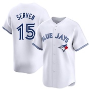 Brian Serven Men's Toronto Blue Jays Home Jersey - White Limited