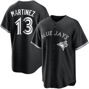 Buck Martinez Men's Toronto Blue Jays Jersey - Black/White Replica