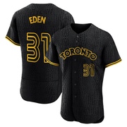 Cam Eden Men's Toronto Blue Jays Snake Skin City Jersey - Black Authentic