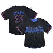 Carlos Delgado Toddler Toronto Blue Jays 2024 City Connect Jersey - Black Limited