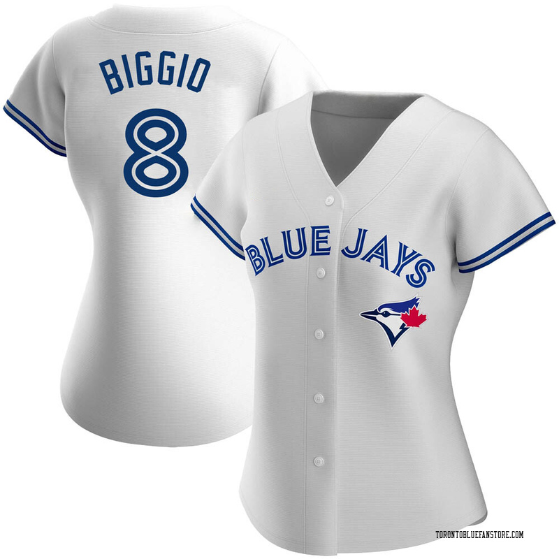 Cavan Biggio Women's Nike White Toronto Blue Jays Home Replica Custom Jersey Size: Medium