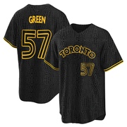 Chad Green Men's Toronto Blue Jays Snake Skin City Jersey - Black Replica