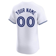 Custom Men's Toronto Blue Jays Home Jersey - White Elite