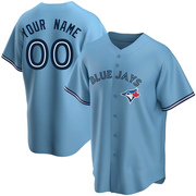 Custom Men's Toronto Blue Jays Powder Alternate Jersey - Blue Replica