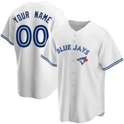 Custom Youth Toronto Blue Jays Home Jersey - White Replica