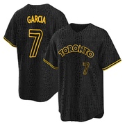 Damaso Garcia Youth Toronto Blue Jays Snake Skin City Jersey - Black Replica