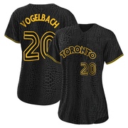 Daniel Vogelbach Women's Toronto Blue Jays Snake Skin City Jersey - Black Authentic