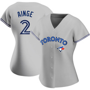 Danny Ainge Women's Toronto Blue Jays Road Jersey - Gray Authentic