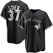 Dave Stieb Men's Toronto Blue Jays Jersey - Black/White Replica