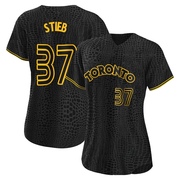 Dave Stieb Women's Toronto Blue Jays Snake Skin City Jersey - Black Authentic