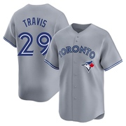 Devon Travis Men's Toronto Blue Jays Away Jersey - Gray Limited