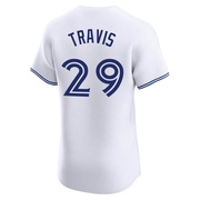 Devon Travis Men's Toronto Blue Jays Home Jersey - White Elite