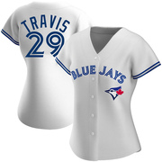 Devon Travis Women's Toronto Blue Jays Home Jersey - White Authentic