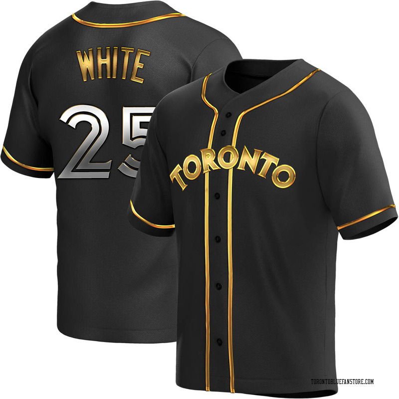 Devon White Men's Toronto Blue Jays Jersey - Black/White Replica