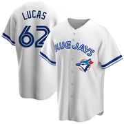 Easton Lucas Youth Toronto Blue Jays Home Cooperstown Collection Jersey - White Replica