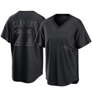 Ernie Clement Youth Toronto Blue Jays Pitch Fashion Jersey - Black Replica