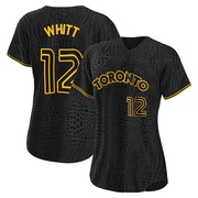 Ernie Whitt Women's Toronto Blue Jays Snake Skin City Jersey - Black Authentic