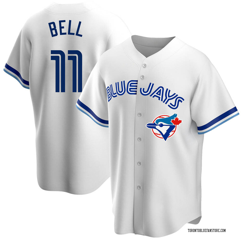 GEORGE BELL Toronto Blue Jays Majestic Cooperstown Throwback Away Baseball  Jersey - Custom Throwback Jerseys