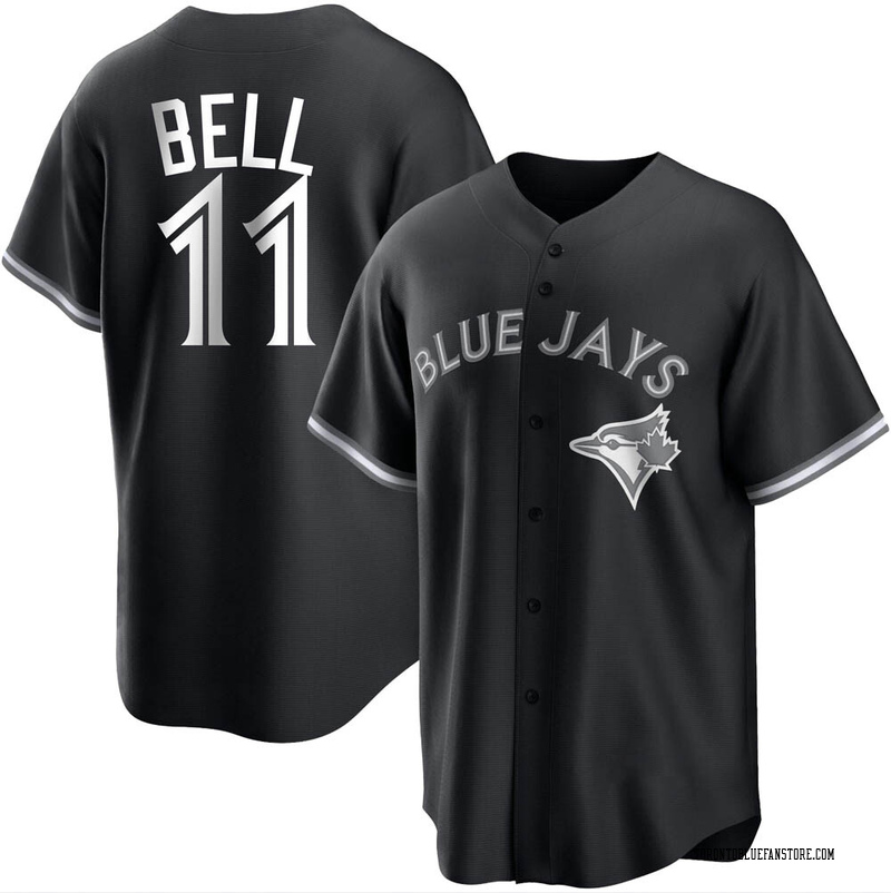George Bell Men's Toronto Blue Jays Jersey - Black/White Replica