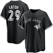 Gosuke Katoh Men's Toronto Blue Jays Jersey - Black/White Replica