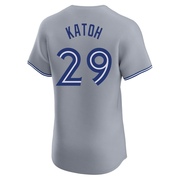 Gosuke Katoh Men's Toronto Blue Jays Road Jersey - Gray Elite