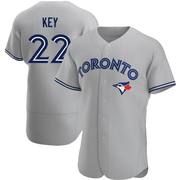 Jimmy Key Men's Toronto Blue Jays Road Jersey - Gray Authentic