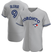 John Olerud Men's Toronto Blue Jays Road Jersey - Gray Authentic