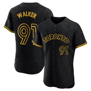 Josh Walker Men's Toronto Blue Jays Snake Skin City Jersey - Black Authentic