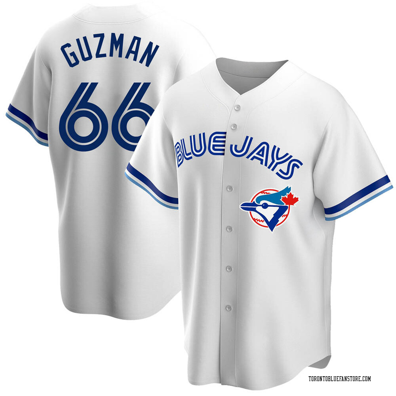 Juan Guzman Men's Toronto Blue Jays Jersey - Black/White Replica