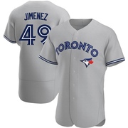 Leo Jimenez Men's Toronto Blue Jays Road Jersey - Gray Authentic