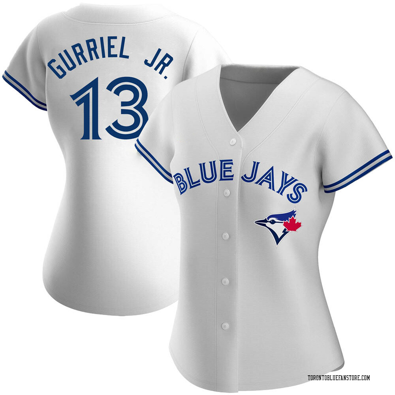 Men's Toronto Blue Jays 13 Lourdes Gurriel Jr. White Home Jersey