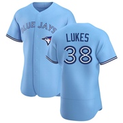 Nathan Lukes Men's Toronto Blue Jays Powder Alternate Jersey - Blue Authentic