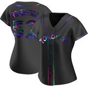 Nick Robertson Women's Toronto Blue Jays Alternate Jersey - Black Holographic Replica