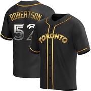 Nick Robertson Youth Toronto Blue Jays Alternate Jersey - Black Golden Replica