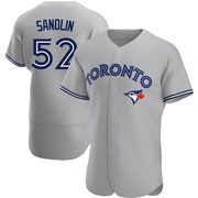 Nick Sandlin Men's Toronto Blue Jays Road Jersey - Gray Authentic