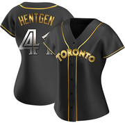 Pat Hentgen Women's Toronto Blue Jays Alternate Jersey - Black Golden Replica