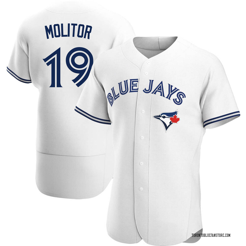 AUTHENTIC RAWLINGS PAUL MOLITOR TORONTO BLUE JAYS BASEBALL JERSEY SZ 44