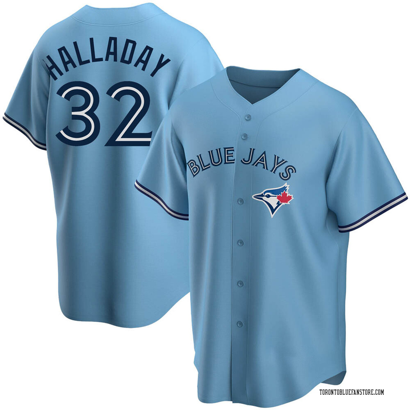 Men's Toronto Blue Jays 32 Roy Halladay Royal Alternate Jersey - Bluefink