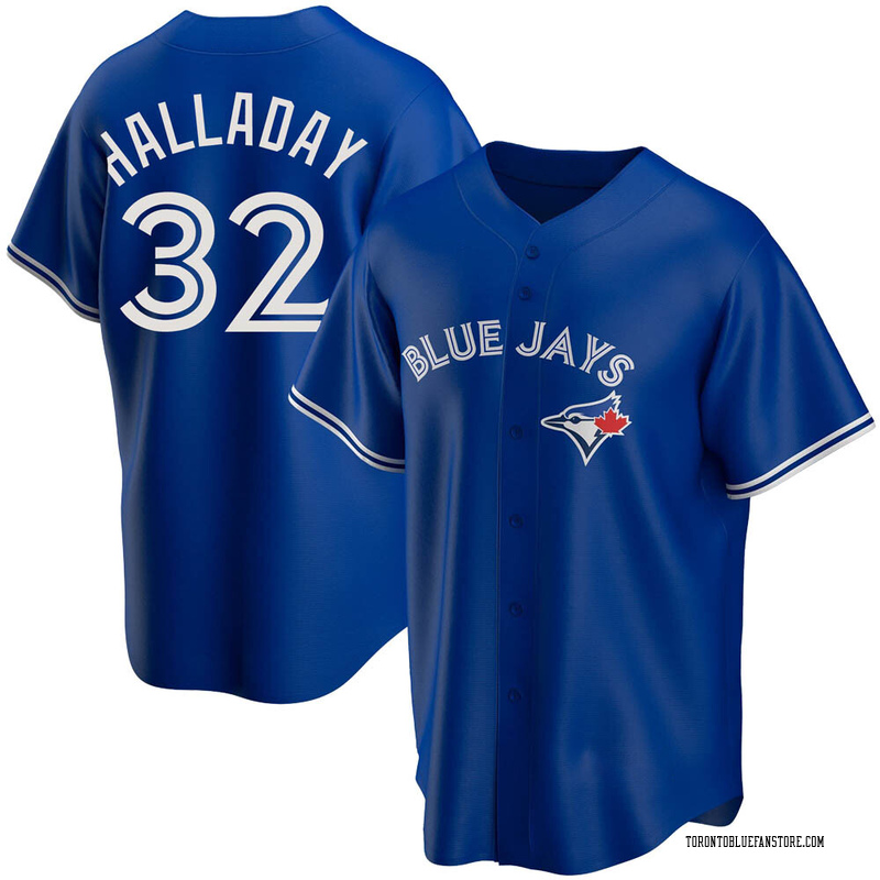 Men Toronto Blue Jays Jersey Roy Halladay Collection Home Cooperstown White