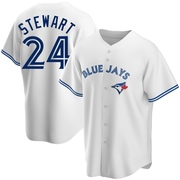 Shannon Stewart Men's Toronto Blue Jays Home Jersey - White Replica