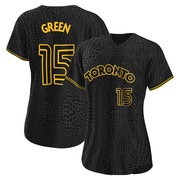 Shawn Green Women's Toronto Blue Jays Snake Skin City Jersey - Black Replica