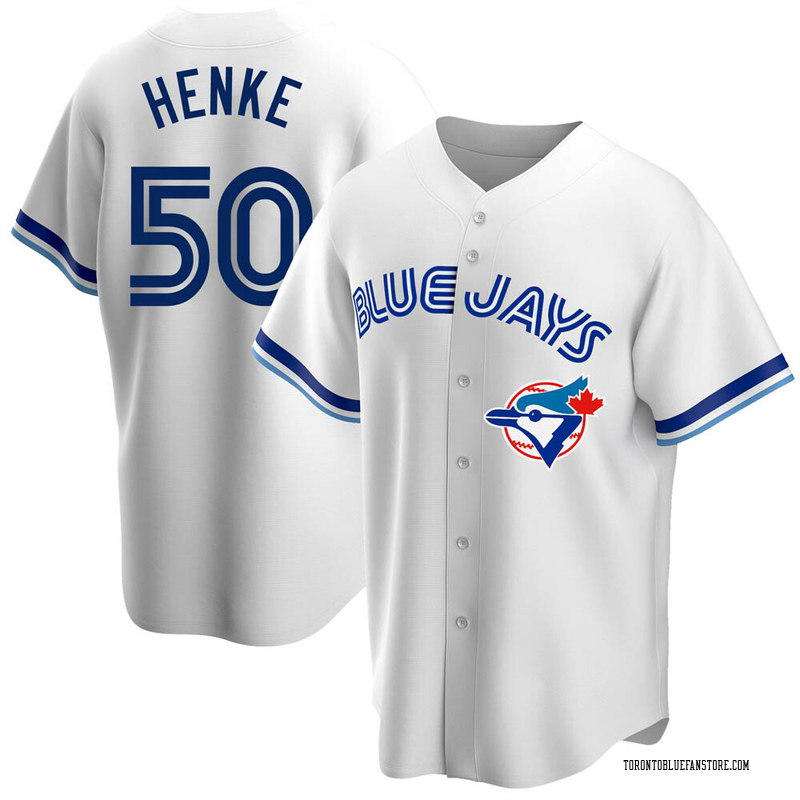 MAJESTIC  TOM HENKE Toronto Blue Jays 1987 Cooperstown Baseball Jersey
